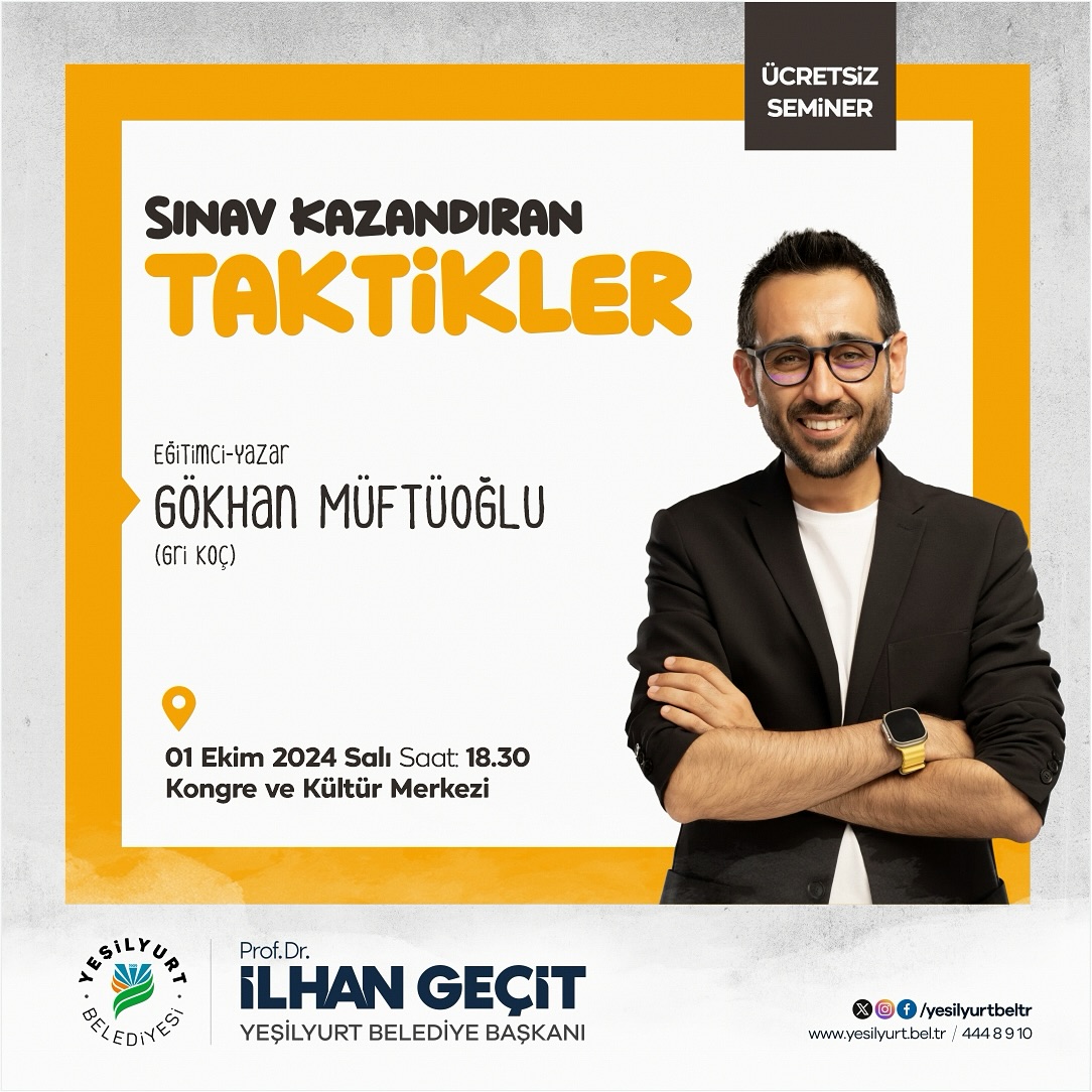 ‘SINAV KAZANDIRAN TAKTİKLER’ SEMİNERİ 1 EKİM SALI GÜNÜ SAAT 18:30’DA